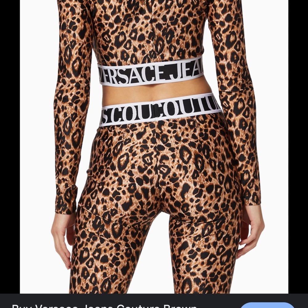 VERSACE JEANS COUTURE animal print logo top - Picture 2 of 12